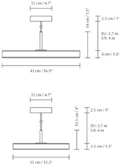 UMAGE LED hanglamp Asteria Plus Medium parelwit Ø 43 cm CCT