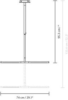 UMAGE LED hanglamp Omni, messing, 2-lamps, lengte 74 cm