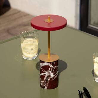 UMAGE LED tafellamp Asteria Move Mini, rood, 26 cm IP44 rood, messing