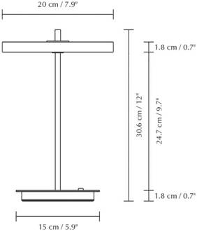 UMAGE LED tafellamp Asteria Move pearl wit/zwart 31cm parelwit, zwart