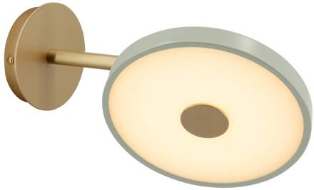 UMAGE LED wandlamp Asteria kort, lichtgroen, 25 cm stekker lichtgroen, messing