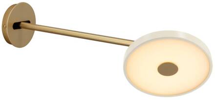 UMAGE LED wandlamp Asteria Long, wit, 42 cm, stekker wit, messing