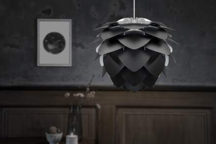 UMAGE Silvia Mini hanglamp black - met koordset wit - Ø 32 cm Zwart