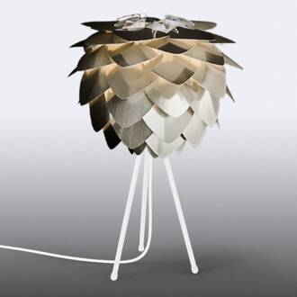 UMAGE Silvia mini tafellamp messing geborsteld messing, wit