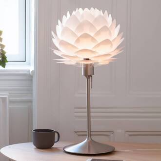 UMAGE tafellamp Silvia mini wit/staal wit, staal geborsteld