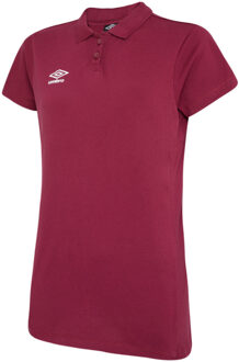 Umbro Dames/Dames Club Essential Poloshirt (Nieuw Claret/Wit) - maat EU 36 / UK 8 Rood