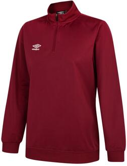 Umbro Dames/Dames Club Essential Sweatshirt met halve rits (Nieuw Claret) - maat L Rood