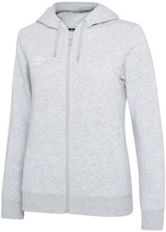 Umbro Dames/Dames Club Vrije tijd Hoodie met volledige rits (Grijs gemêleerd/wit) - maat XL Lichtgrijs