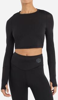 Umbro Dames/Dames Pro Trainingscrop Top Met Lange Mouwen (Zwart) - EU 40 / UK 12