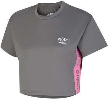 Umbro Dames Umbro Actieve Korte T-Shirt in Grijs Roze