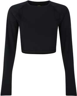 Umbro Dames Umbro Pro Training Cropped LS Top in Zwart