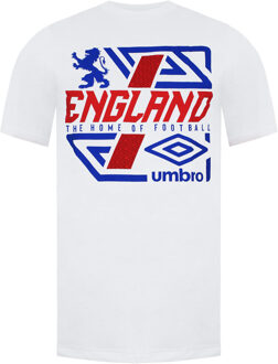 Umbro Engeland Diamant Leeuw Heren Wit T-Shirt - maat L