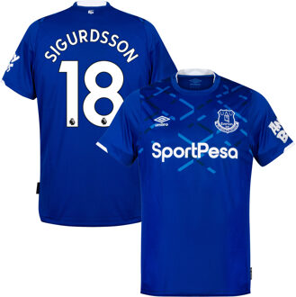 Umbro Everton Shirt Thuis 2019-2020 + Sigurdsson 18 - M