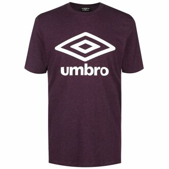 Umbro Groot Logo Heren Donker Paars T-Shirt - M