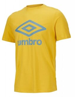 Umbro Groot Logo Heren Geel T-Shirt - maat L