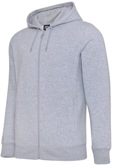 Umbro Heren Club Leisure Full Zip Hoodie (Grijs gemêleerd/wit) Lichtgrijs