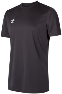Umbro Heren Club Trui met korte mouwen (Koolstof/Wit) - maat Donkergrijs