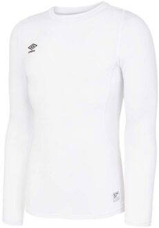 Umbro Heren Core Crew Neck Basislaag Top met lange mouwen (Briljant wit) - S