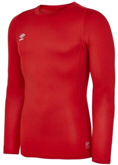 Umbro Heren Core Crew Neck Basislaag Top met lange mouwen (Vermiljoen) Rood