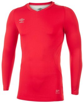 Umbro Heren Elite V Neck Base Layer Top (Vermiljoen) Rood