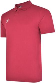 Umbro Heren Essential Poloshirt (Nieuw Claret/Wit) - maat 2XL Rood