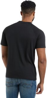Umbro Heren Gelaagd Box Logo T-Shirt (Zwart) - maat