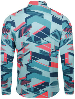 Umbro Heren Premier Graphic Print Warm Up Midlayer (Blauw/roze) - maat