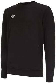 Umbro Heren Pro Stacked Logo Fleece Pullover (Zwart/Wit) - 2XL