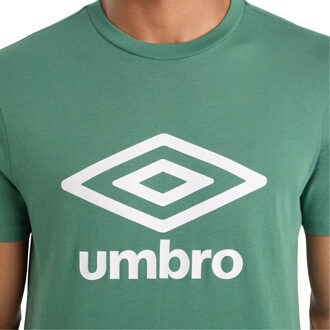 Umbro Heren Stacked Logo T-Shirt (Hemlock) - maat L Bos Groen