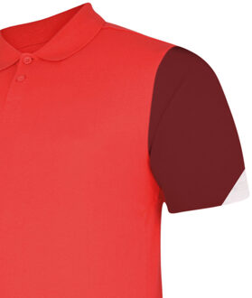 Umbro Heren Total Training Poloshirt (Vermiljoen/Fietsrood/Zwart) - 2XL