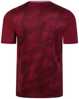 Umbro Heren Triassic Logo Jersey met korte mouwen (Bordeaux Rood/Tawny Port) - maat Kastanjebruin