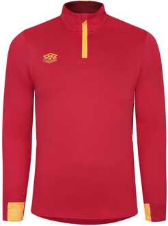 Umbro Heren Umbro Premier Mid Layer Trainingsshirt in Rood - maat