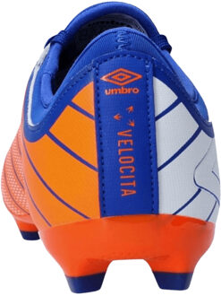 Umbro Heren Velocita Elixir Club Stevige Grond Voetbalschoenen (Wit/oranje) - maat EU 46 / UK 11