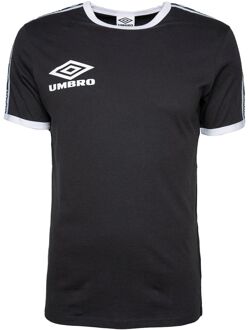 Umbro Korte Mouw Crew Neck Zwart Heren Ringer T-shirt 65801U FL3 - S