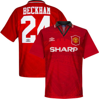 Umbro Man Utd Shirt Thuis 1994-1996 + Beckham 24 - Maat L - L