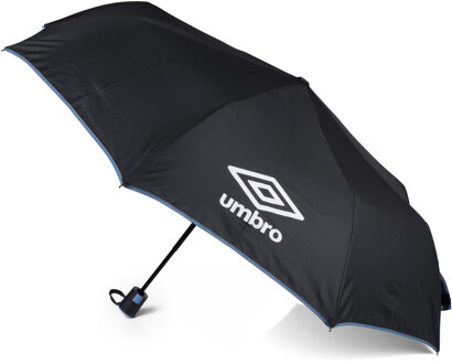 Umbro Paraplu - zwart/lichtblauw - polyester -55 x 100 x 100 cm- opvouwbaar - Paraplu's