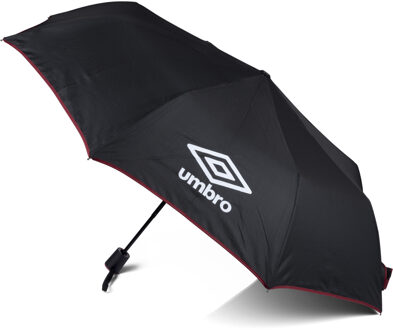 Umbro Paraplu - zwart/rood - polyester -55 x 100 x 100 cm- opvouwbaar - Paraplu's