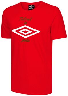 Umbro Tailored In Wales Heren Rood T-Shirt - maat S