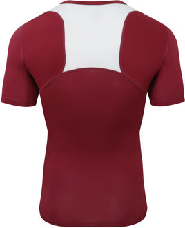 Umbro Unisex Elite V-hals Base Layer Top voor volwassenen (Nieuw Claret) Rood
