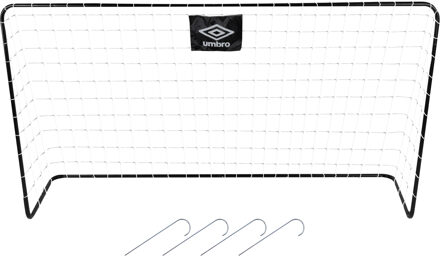 Umbro Voetbaldoel - metaal - zwart/wit - 182 x 122 x 61 cm - voetbalgoal groot