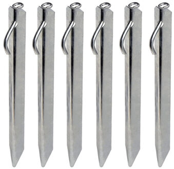 Umefa 16x stuks grondpennen/tentharingen metaal met oog 38 cm