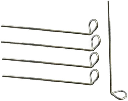 Umefa 30x grondpennen/tentharingen metaal met gesloten oog 20 cm