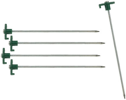 Umefa Grondpennen/tentharingen - 16x st - metaal met haak - 25 cm - rotspennen