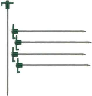 Umefa Grondpennen/tentharingen - 20x st - metaal met haak - 25 cm - rotspennen