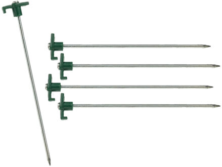 Umefa Grondpennen/tentharingen - 24x st - metaal met haak - 25 cm - rotspennen