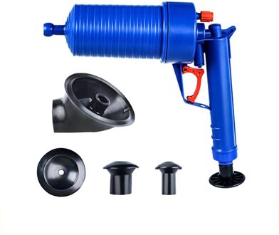 Unblocker Pipe Cleaning Hogedrukpomp Toilet Plunger Tool Met 4 Adapters Neutrale Plastic Voor Wc Keuken Badkamer