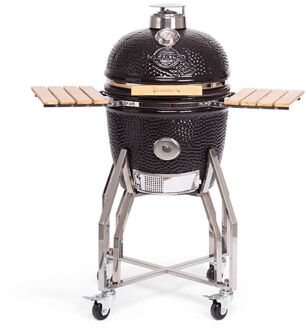 unbranded BBQ Kamado 16 Medium met onderstel en Zijtafels Zwart