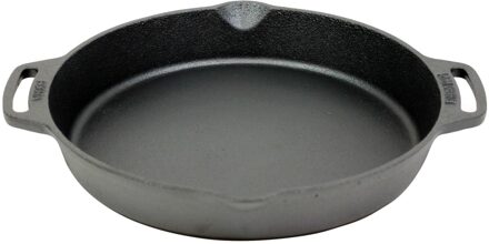 unbranded Skillet pan 30 cm - Gietijzer - Vuurkorf - Zwart