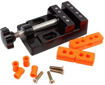Undefined 1 Set Zwart Jaw Bench Clamp Mini Kolomboor Vice Micro Clip Opening Parallel Tafel Platte Bankschroef Diy Gereedschap 13.5x6.5x3.6cm