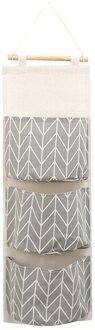 Undefined 3 Grids Muur Opknoping Opbergtas Doek Diversen Organizer Speelgoed Container Decor Pocket Bespaar Ruimte Thuis Opslag # Srn grijs